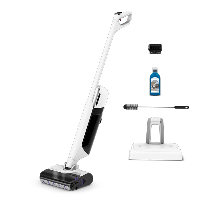 Rowenta X-Clean 12 de Rowenta, Fregona Eléctrica Sin Cable, Tecnología Wet & Dry, Gran Autonomía, Autolimpieza y Secado Automático, 21 kPa y fregado de hasta 550 rpm