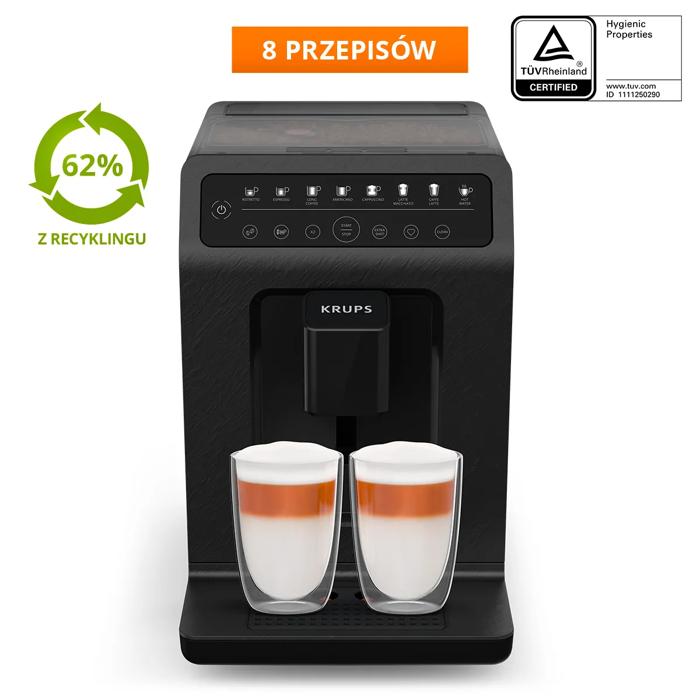 Ekspres do kawy automatyczny KRUPS EVIDENCE ECO DESIGN EA897B (czarny)