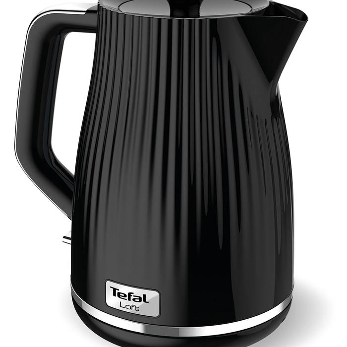Електрическа кана Tefal Loft KO250830, 1,7 л, 2400 W, Черен