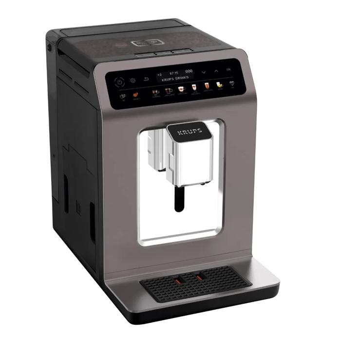 Moulinex Evidence One, cafetera super automática, 12 ajustes personalizados, 3 opciones de intensidad, Gris