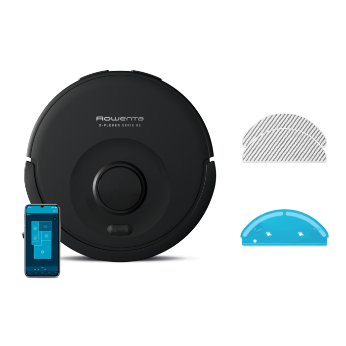 Rowenta X-PLORER Serie 85  Aspirateur robot laveur  6 000 Pa  Détection laser à 360° Aspirateur robot laveur