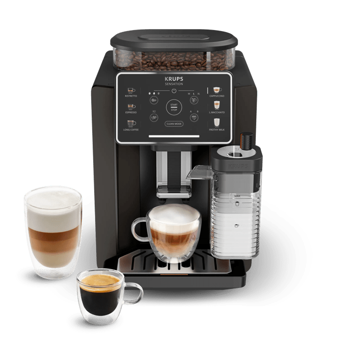 Ekspres ciśnieniowy do kawy KRUPS Sensation Milk EA9129 (ciemny brąz/czarny)