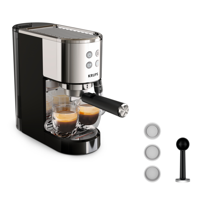 Krups KRUPS Cafetière expresso à pompe Virtuoso + inox Expresso pompe