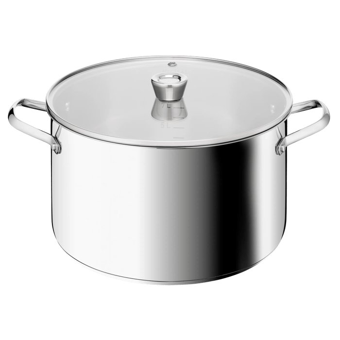 Tefal Emotion+ XL Olla Alta 30 cm + Tapa, Acero inoxidable premium, Garantía de 5 años, Resistente a utensilios metálicos, Inducción