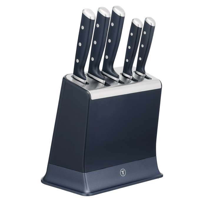 Tefal EverSharp K297S644 5-delige messenset en messenblok met geïntegreerde slijper