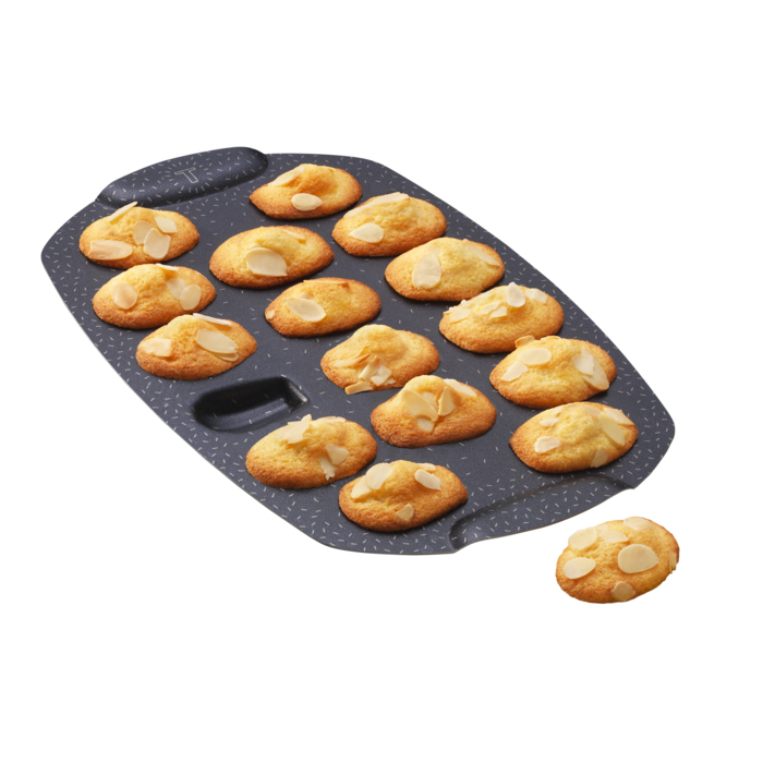 Tefal PerfectBake, Molde de 16 minimagdalenas de horno , 21 x 29 cm, Negro