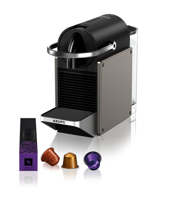 Krups Nespresso Pixie Redesign by Krups  Titane Machine a café Nespresso