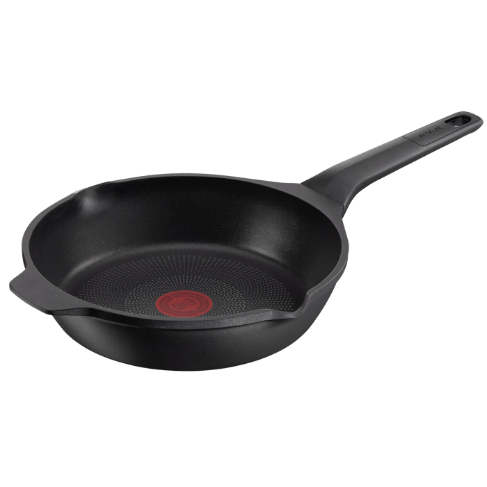 Tefal Robusto, Sartén 24 cm, Aluminio fundido, Retención de calor, Revestimiento antiadherente, Negro